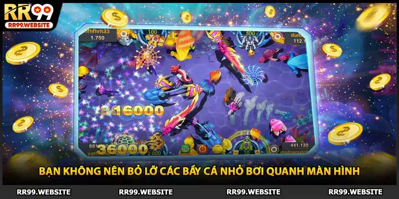 Bạn không nên bỏ lỡ các bầy cá nhỏ bơi quanh màn hình