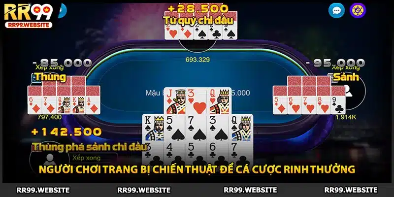 Người chơi trang bị chiến thuật để cá cược rinh thưởng